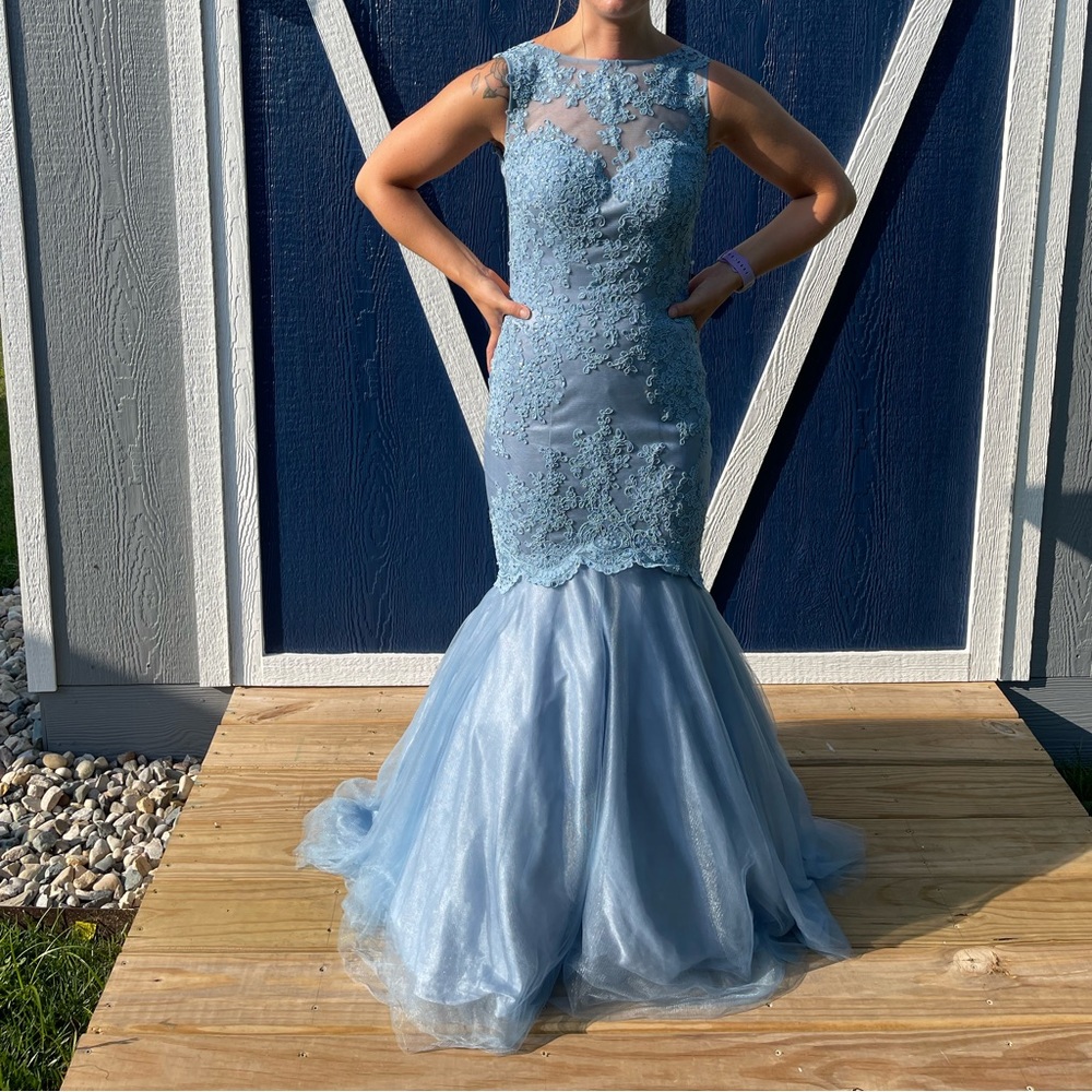 Blue prom dress